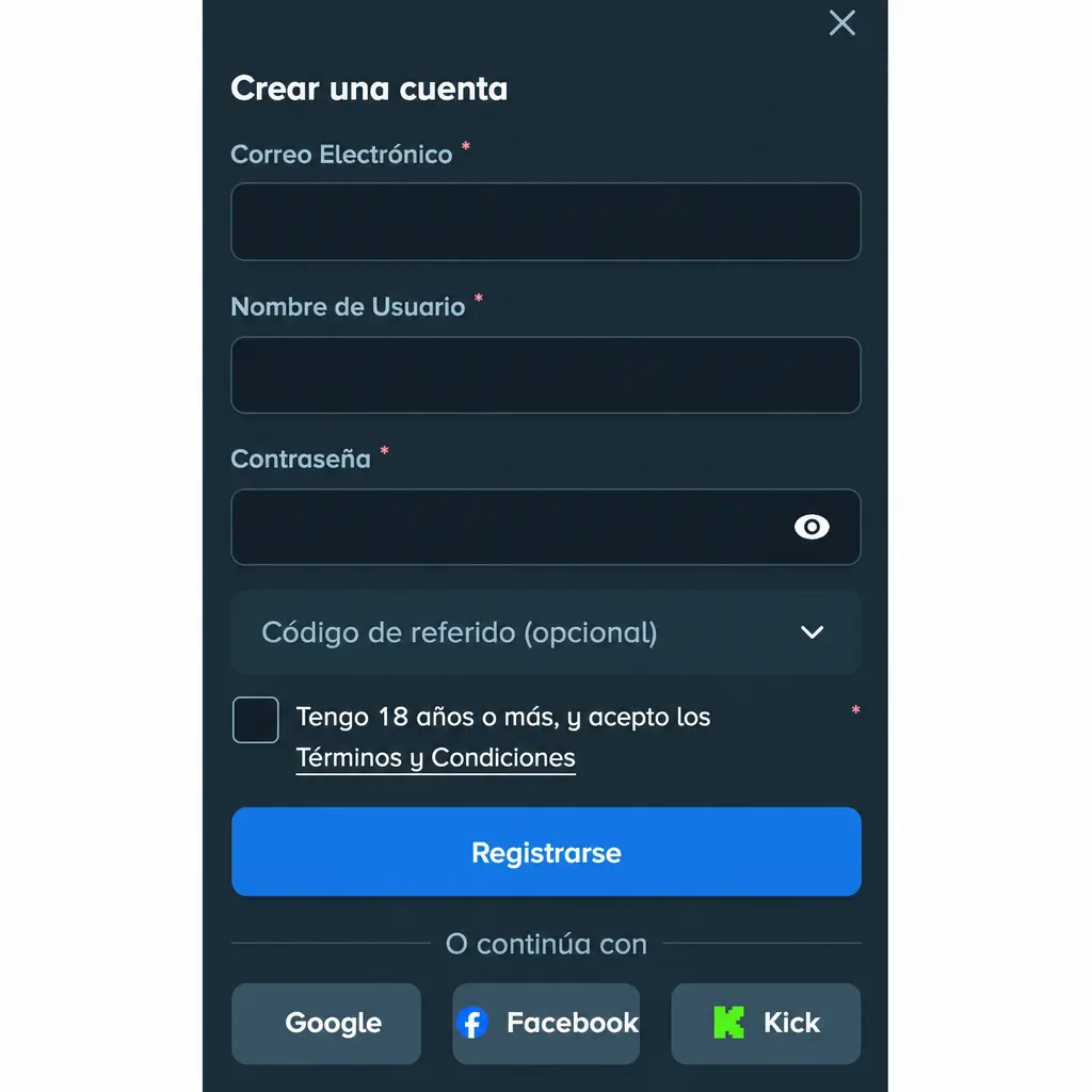 Interfaz de la app de Stake mostrando casino y apuestas en vivo