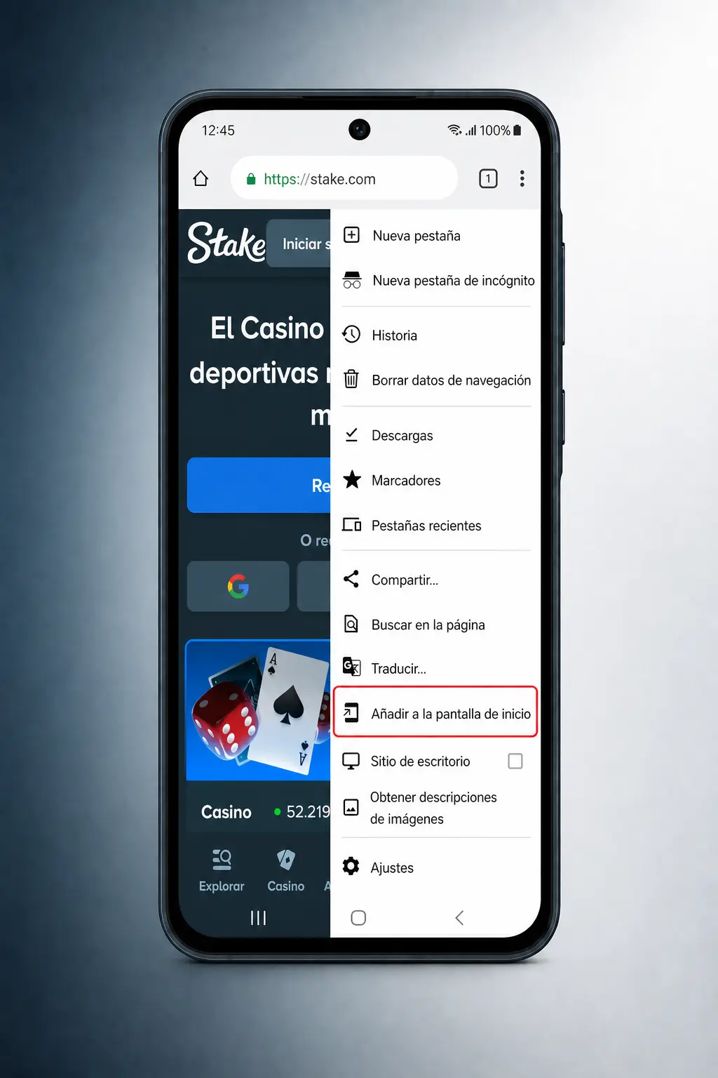 Pasos para descargar e instalar el APK de Stake en Android: descarga, permisos, instalación y acceso a la cuenta.