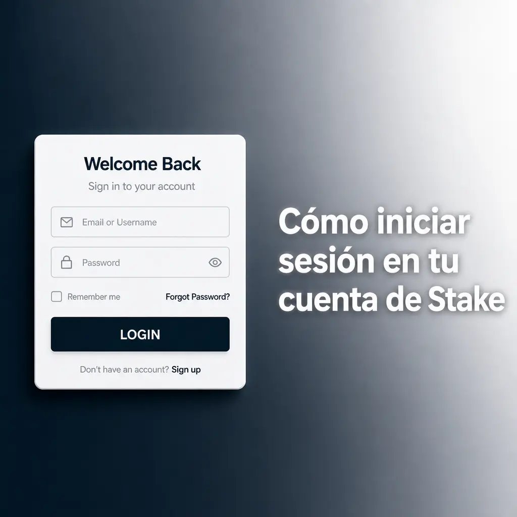 Cómo iniciar sesión en tu cuenta de Stake