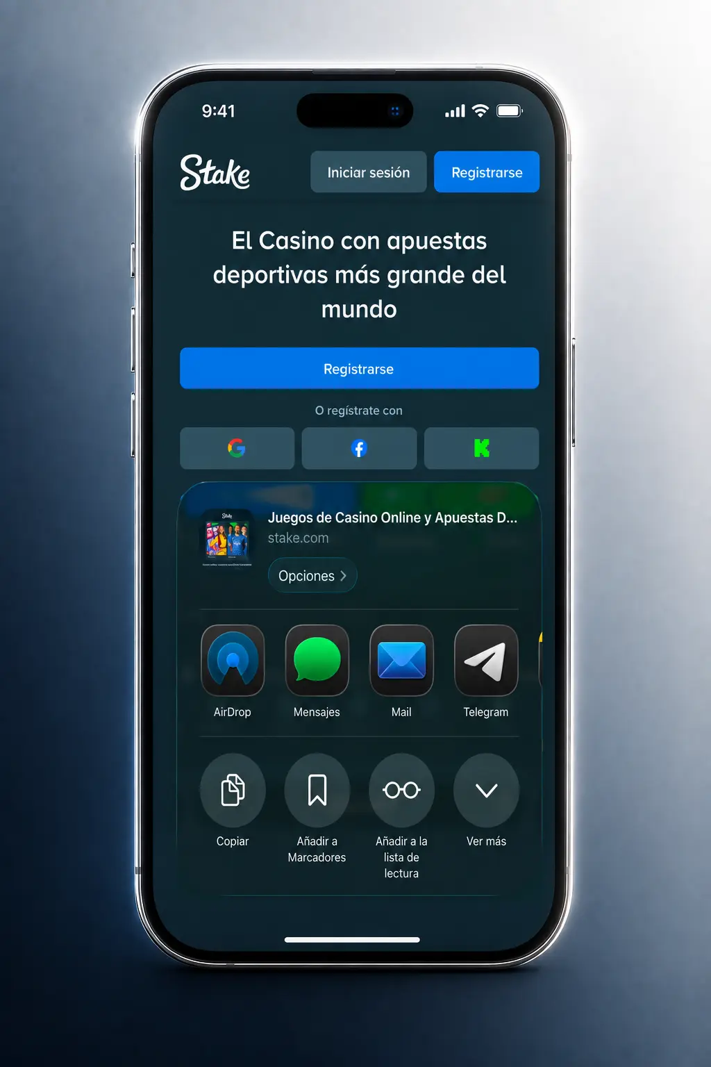 Pasos para instalar la app de Stake en iPhone mediante Safari y agregarla a la pantalla de inicio como PWA