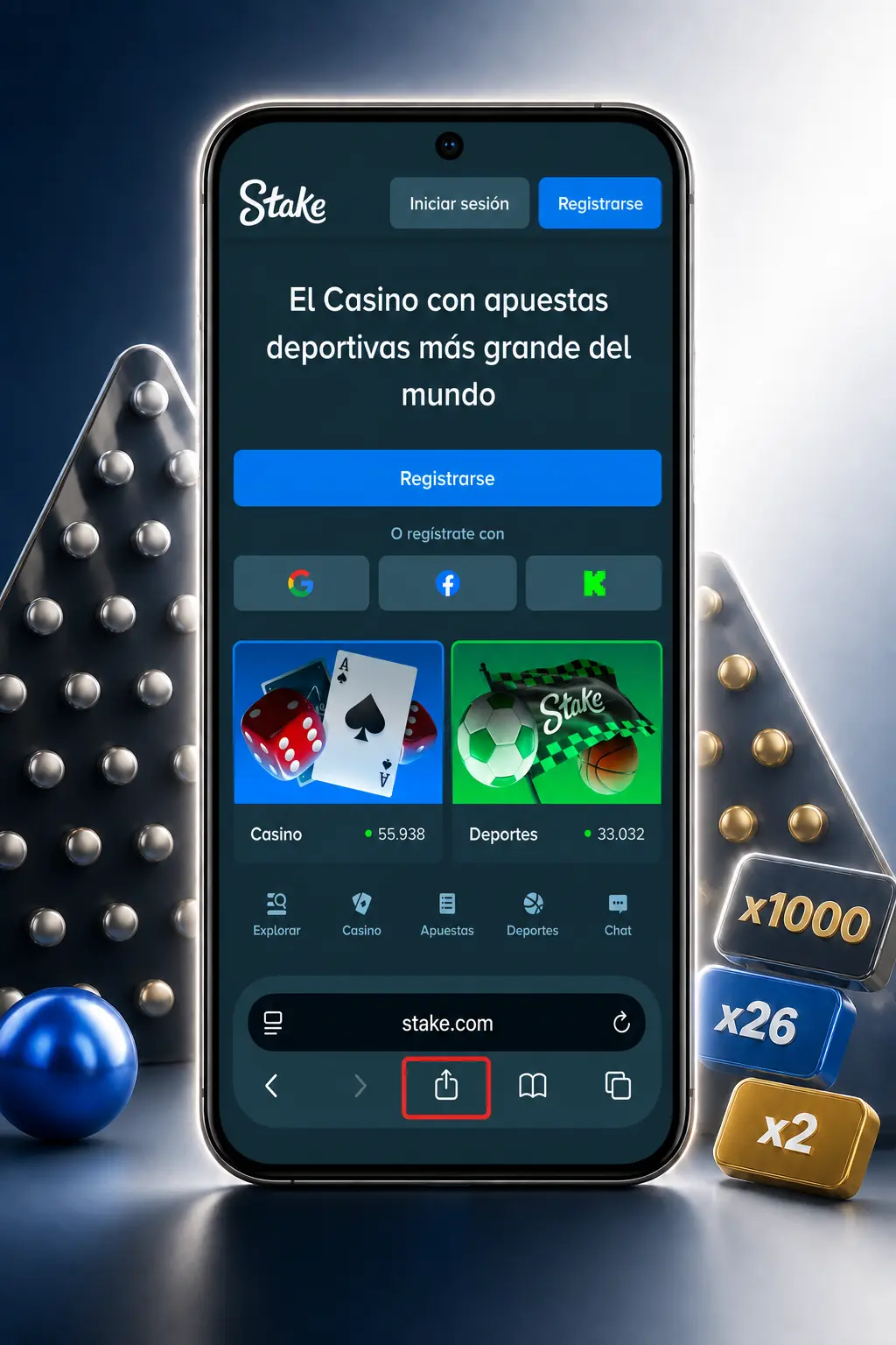 Captura de pantalla para descargar e instalar la app de Plinko de Stake en Android mediante archivo APK