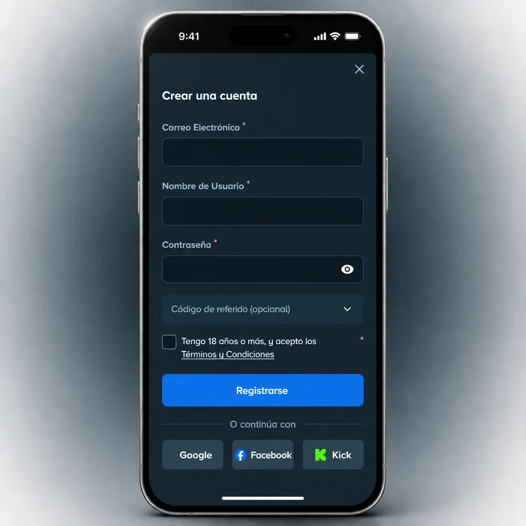 Diseño e interfaz del sitio web de Stake