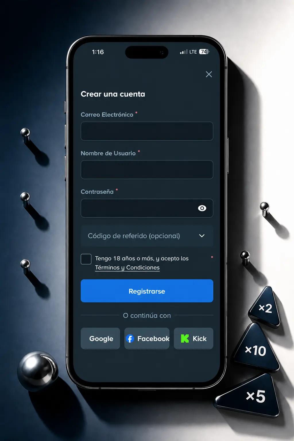 Registro en Stake para jugar Plinko