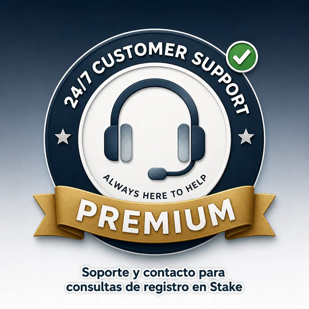 Soporte y contacto para consultas de registro en Stake